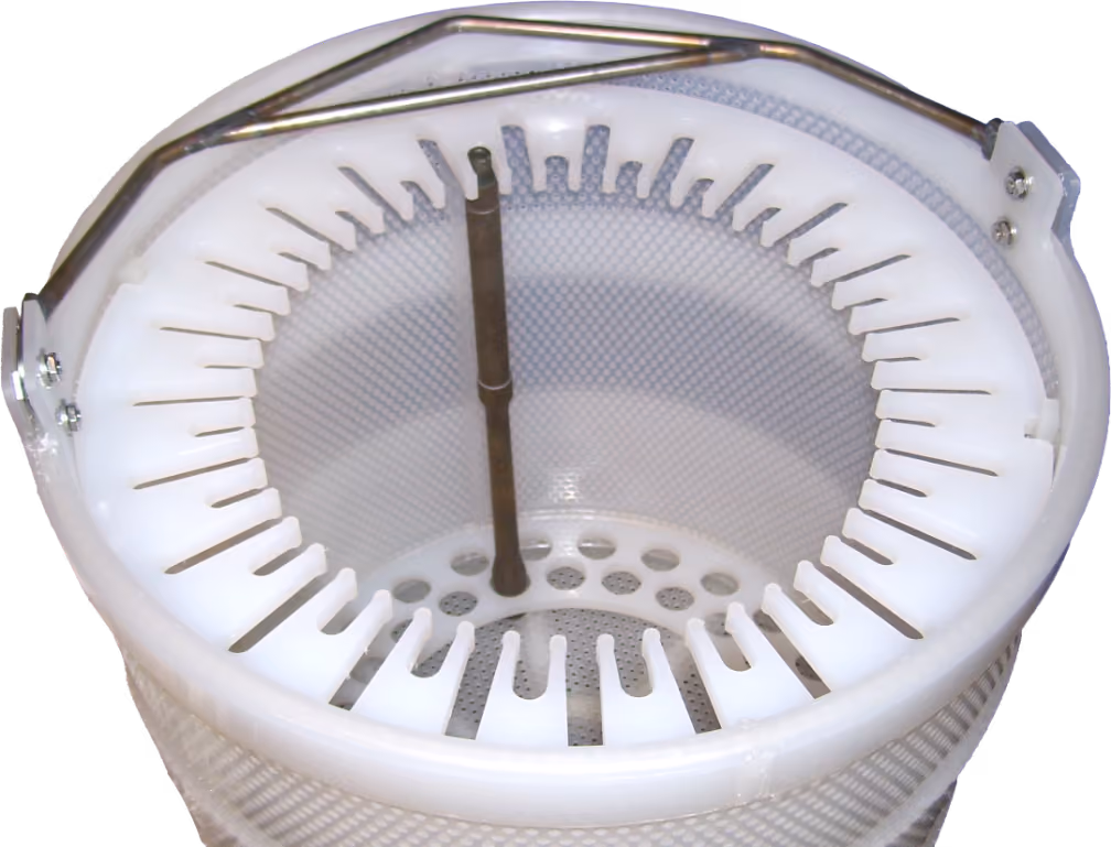 BKTS – Custom Plating, Dipping, & Spin Dryer Baskets – Custom Baskets for spin dryers