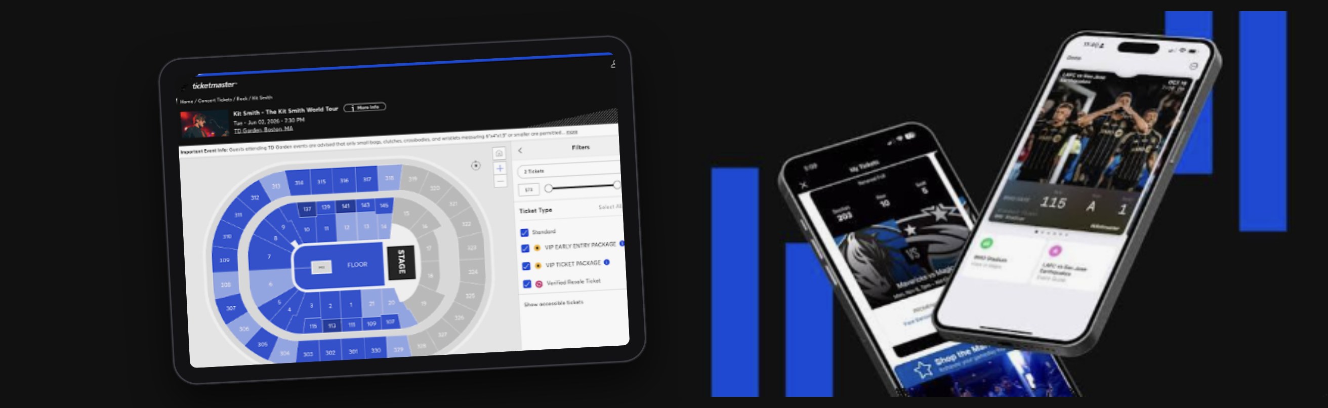 Ticketmaster seat map and mobile tickets