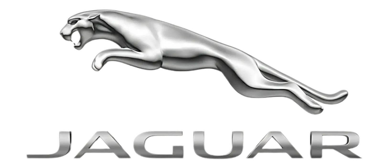 Silver Jaguar logo with leaping jaguar emblem for engine selection.