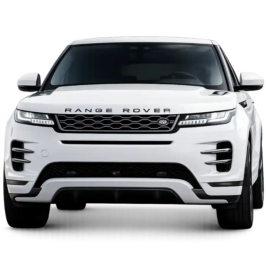 Front view of Range Rover SUV representing remanufactured Land Rover engine replacement.