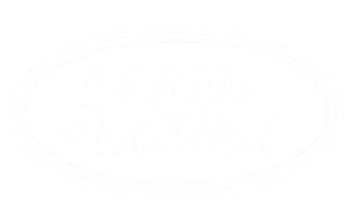 Land Rover logo with text inside an oval shape.