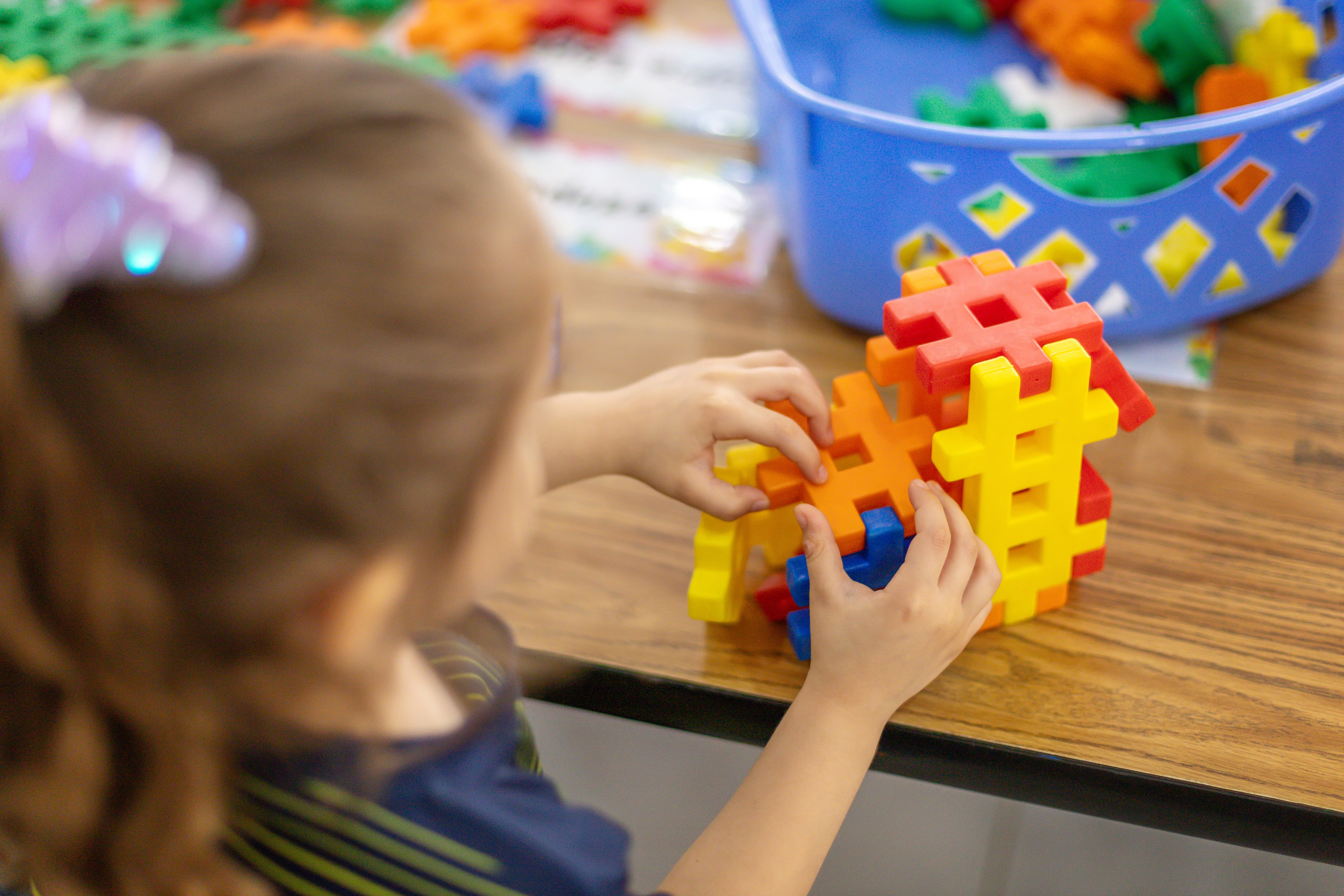 Preschool students learning