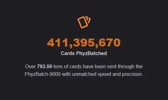 TCG Machines card counter ticks over 411 million