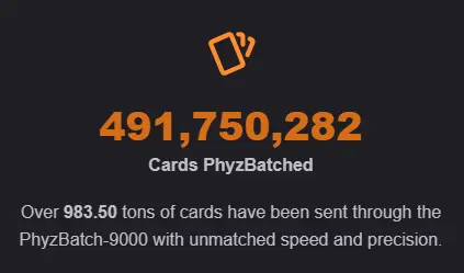 Card counter, as of 2025-Sep-17