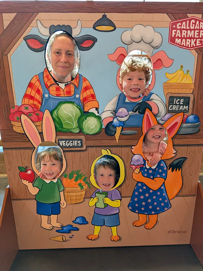 Family at the Farmers Market
