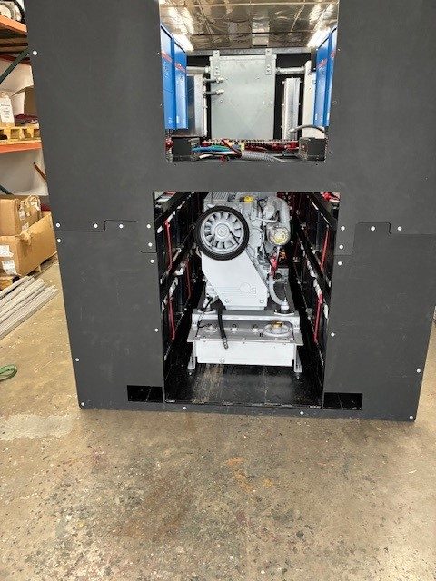 Modula S hybrid power system — generator end view