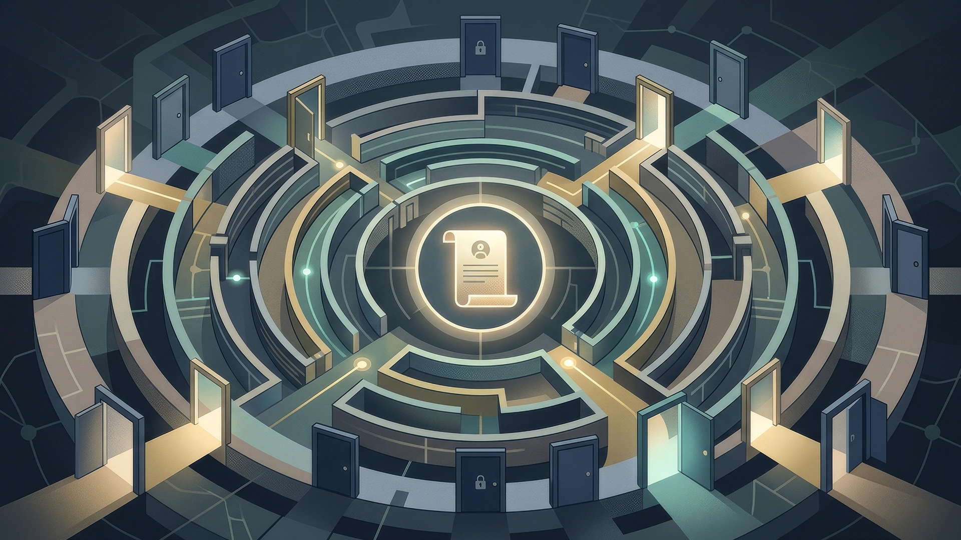 Role-based access control limiting staff data access in immigration software
