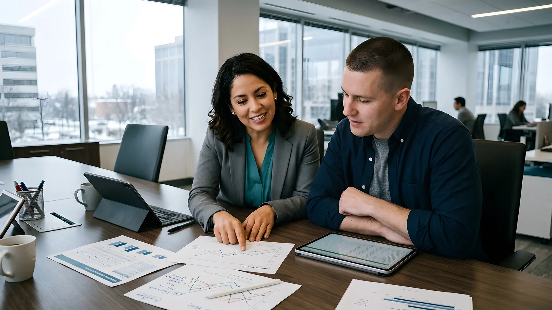 Immigration firm partner comparing outsourcing and automation options