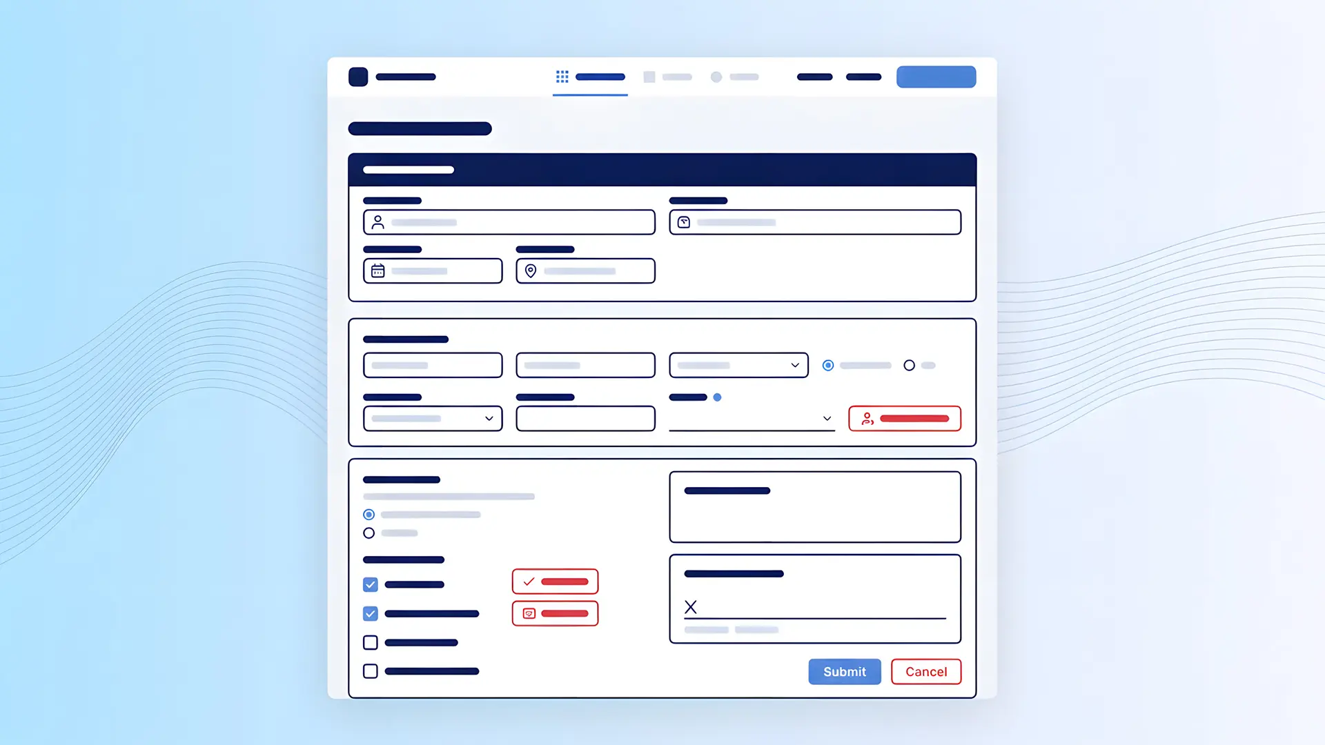 the sections of the I-9 form that employees and employers complete