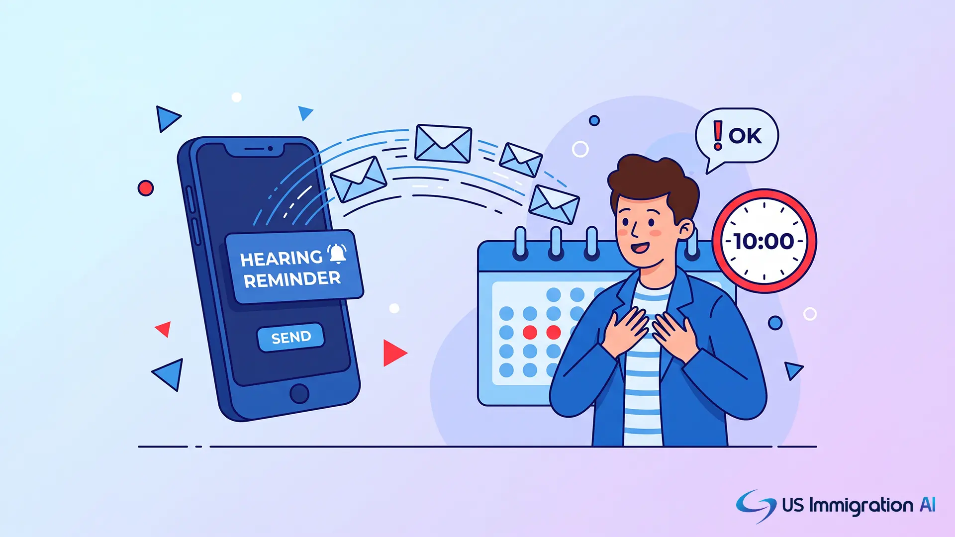 Automated hearing reminder alerts reducing missed court dates