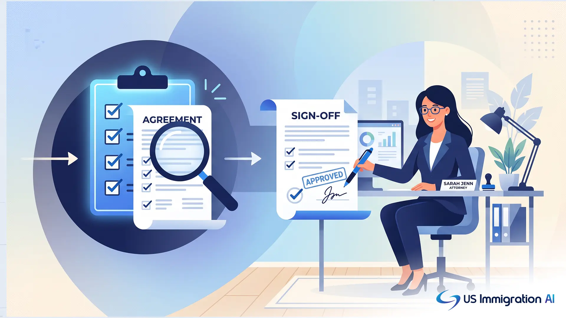 Attorney review checkpoint for AI-drafted court filings