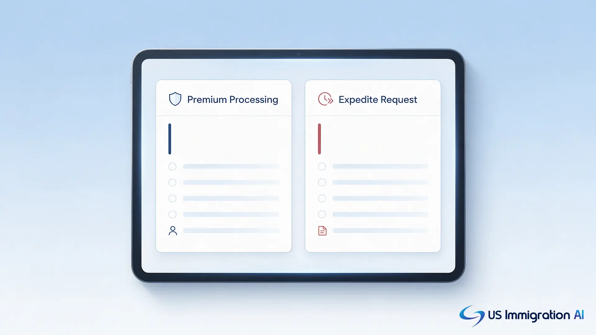 Comparison of USCIS premium processing and discretionary expedite requests