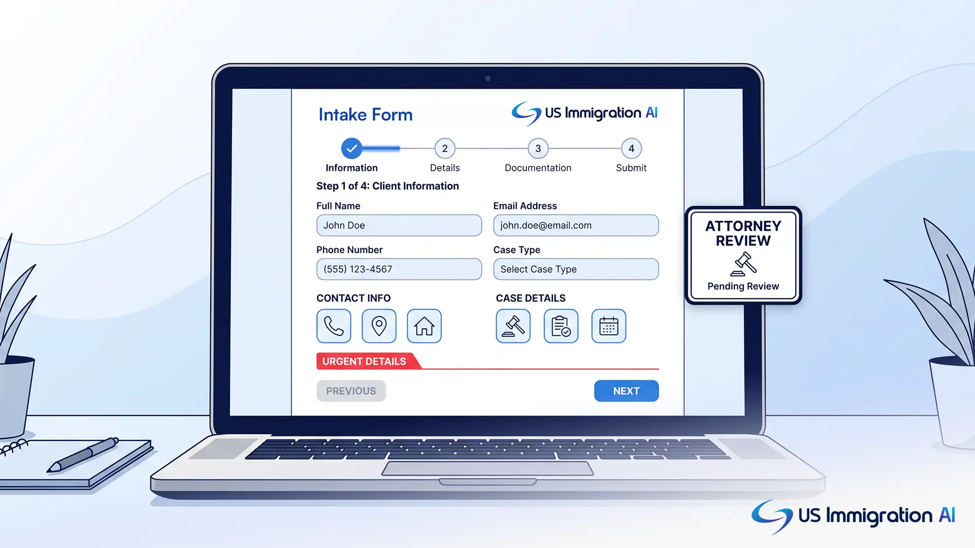 AI Immigration Intake Questionnaire Template for Law Firms