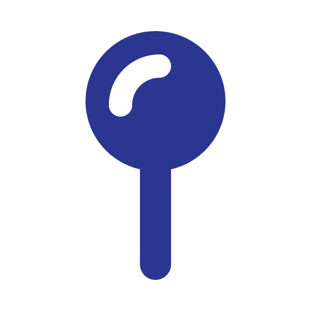 Icono de pin de locación color azul