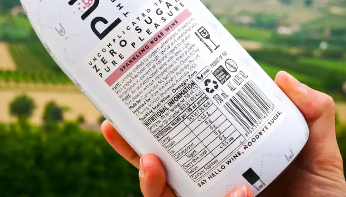 Etiqueta nutrimental para bebida