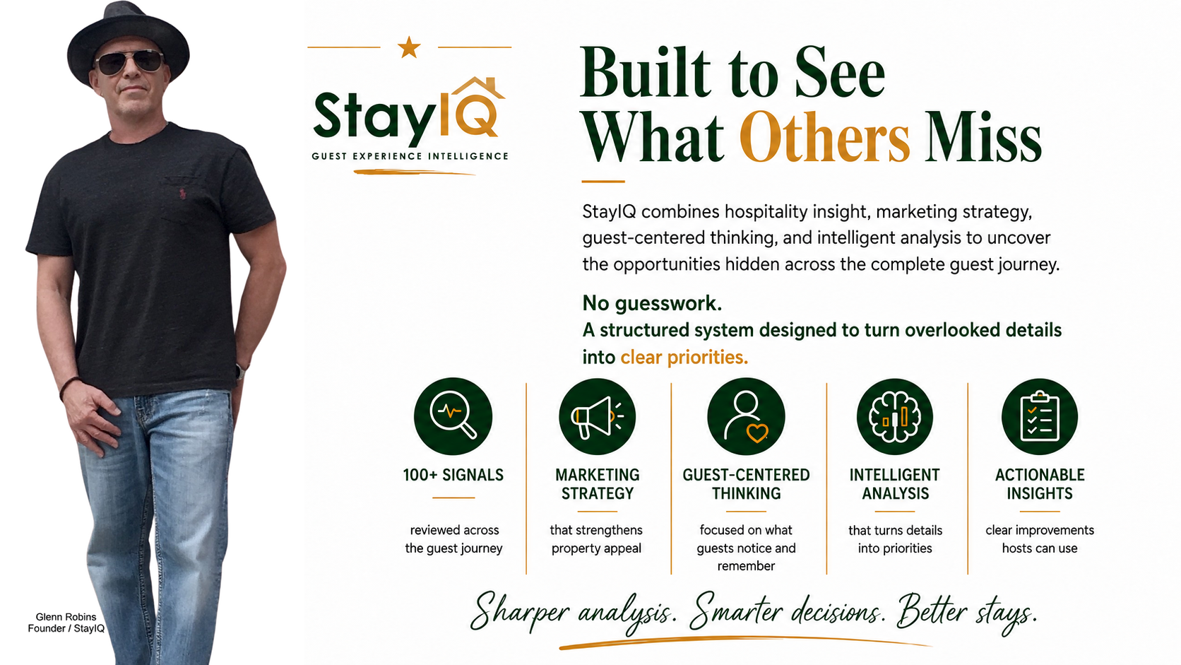 Glenn Robins, founder of StayIQ, presenting the StayIQ Experience Guide