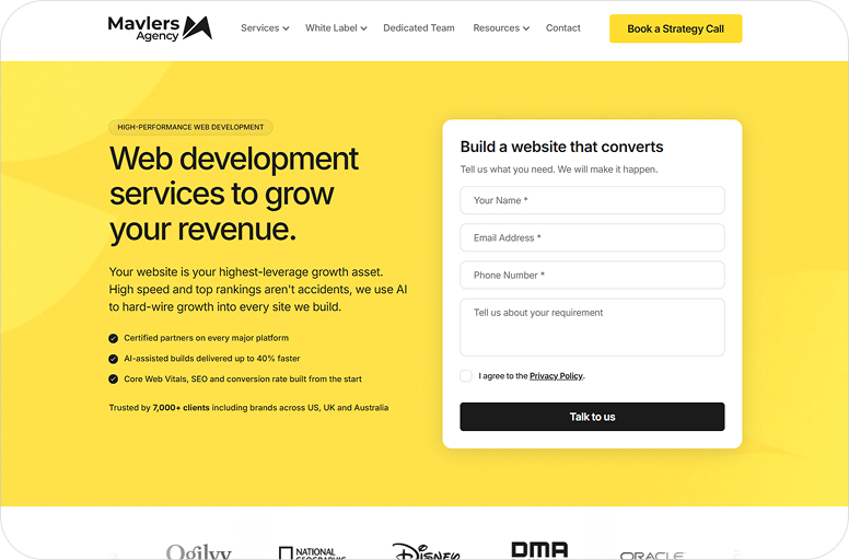 Mavlers.agency web dev services