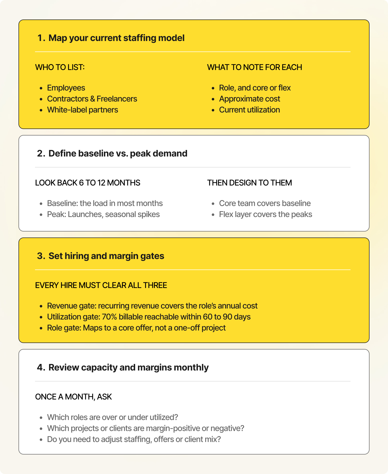 A simple framework for agency staffing to apply this in your agency