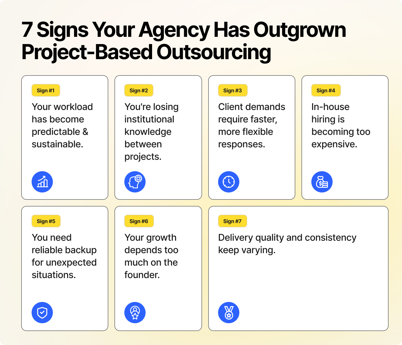 7 signs your agency has outgrown project-based outsourcing