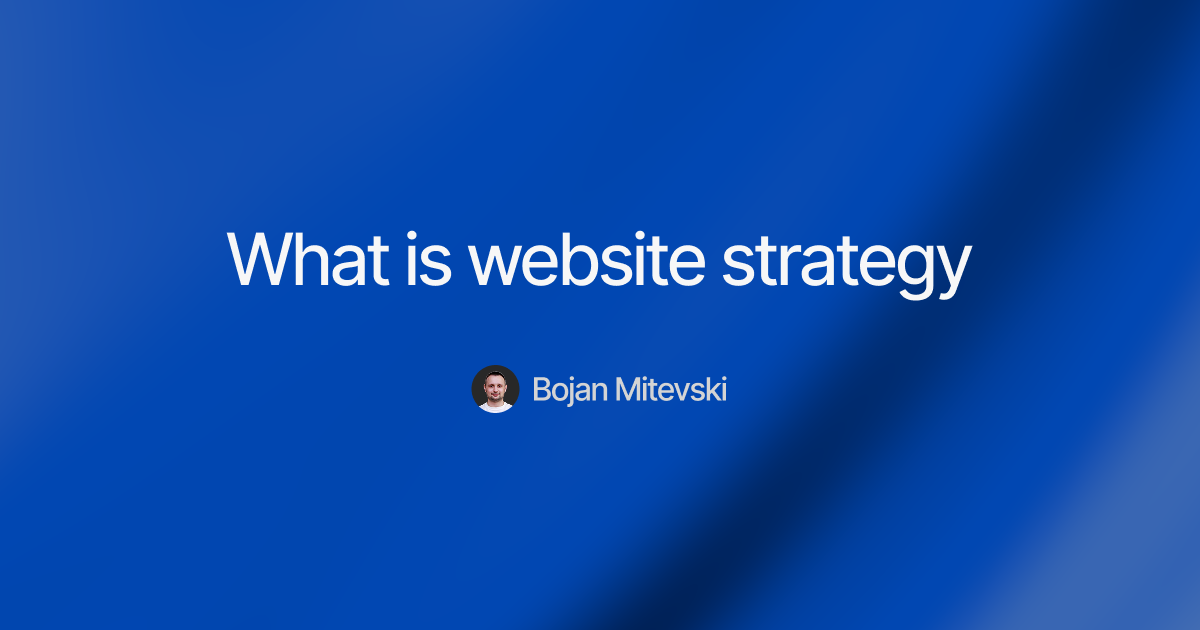 What is website strategy