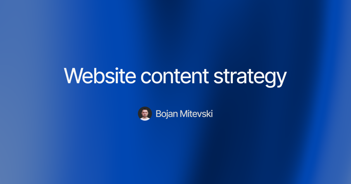 Website content strategy