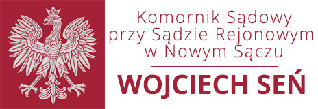 Logo Komornik Sądowy Wojciech Seń przy Sądzie Rejonowym w Nowym Sączu