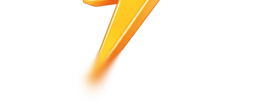 Close-up of a shiny, orange number seven on a black background.