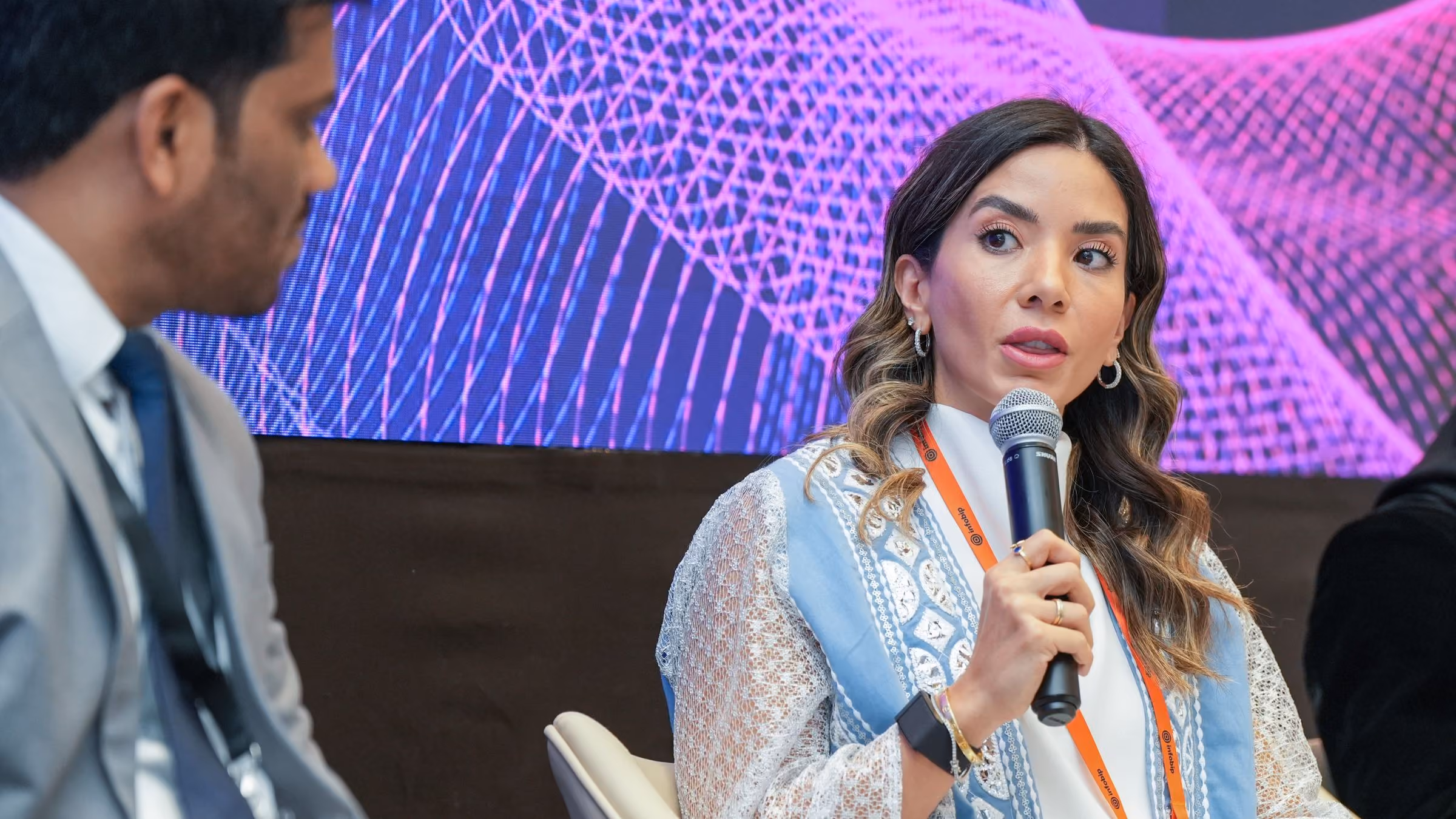 Speaker addressing senior leaders at a PMG Events summit in Saudi Arabia