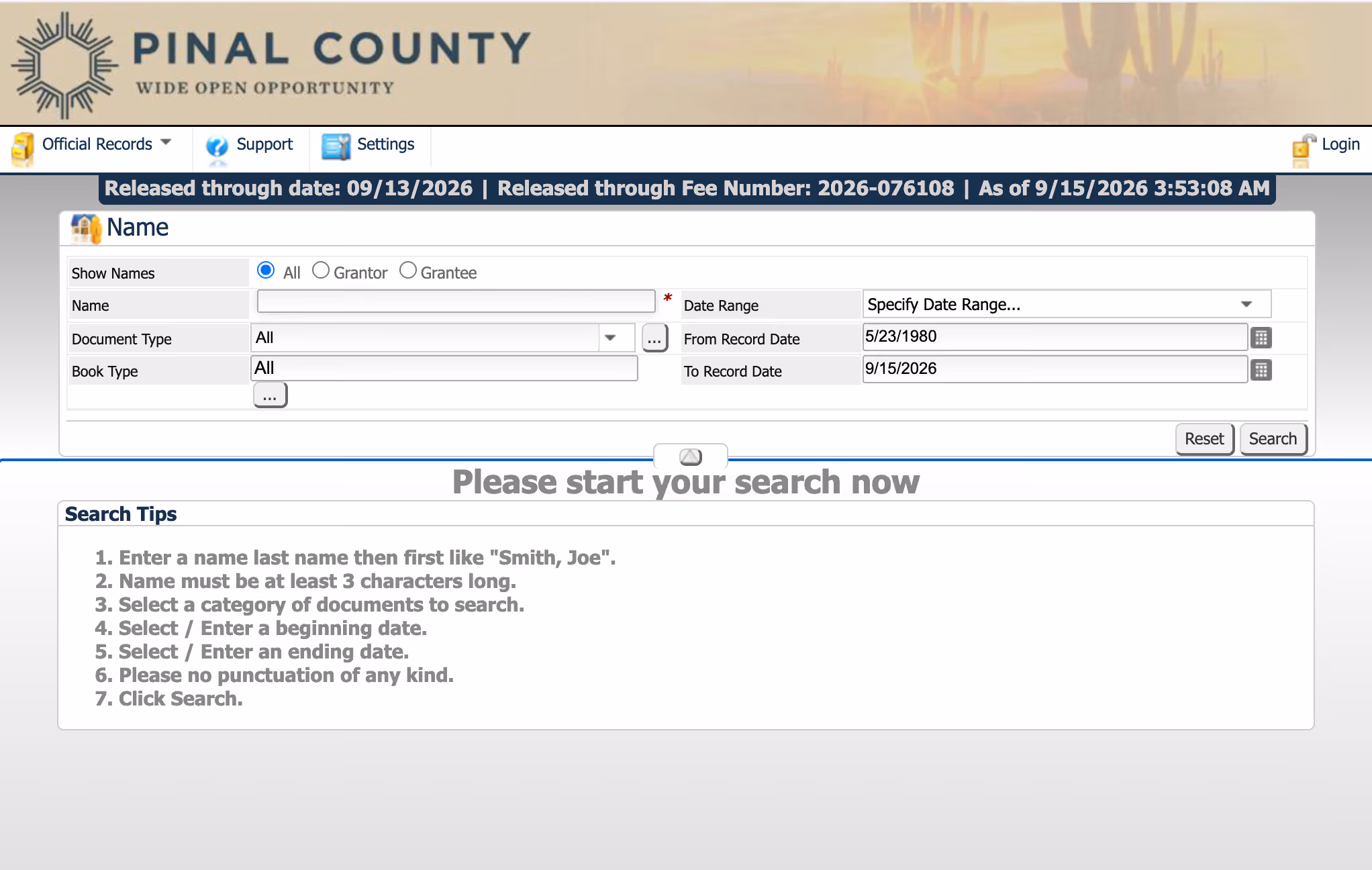 county recorder website search for deed restrictions