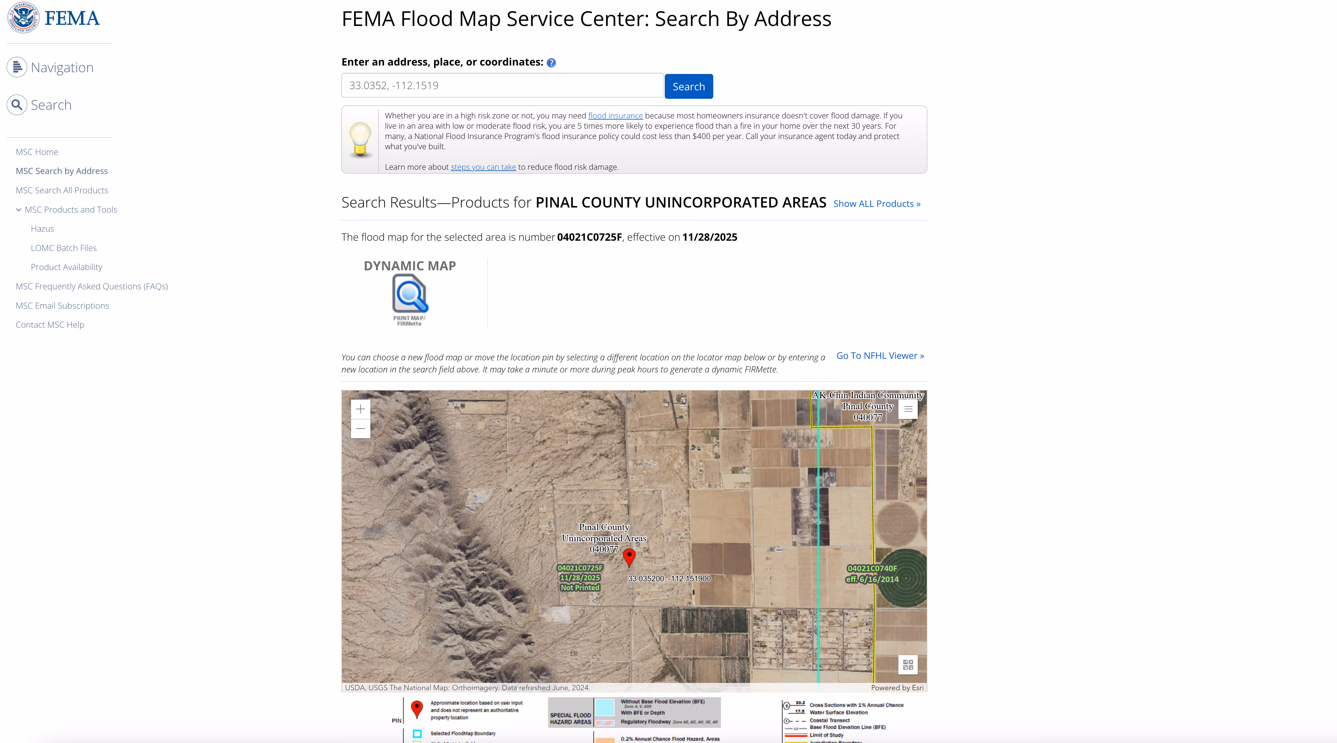 FEMA flood map service center lookup tool how to find property flood zone free