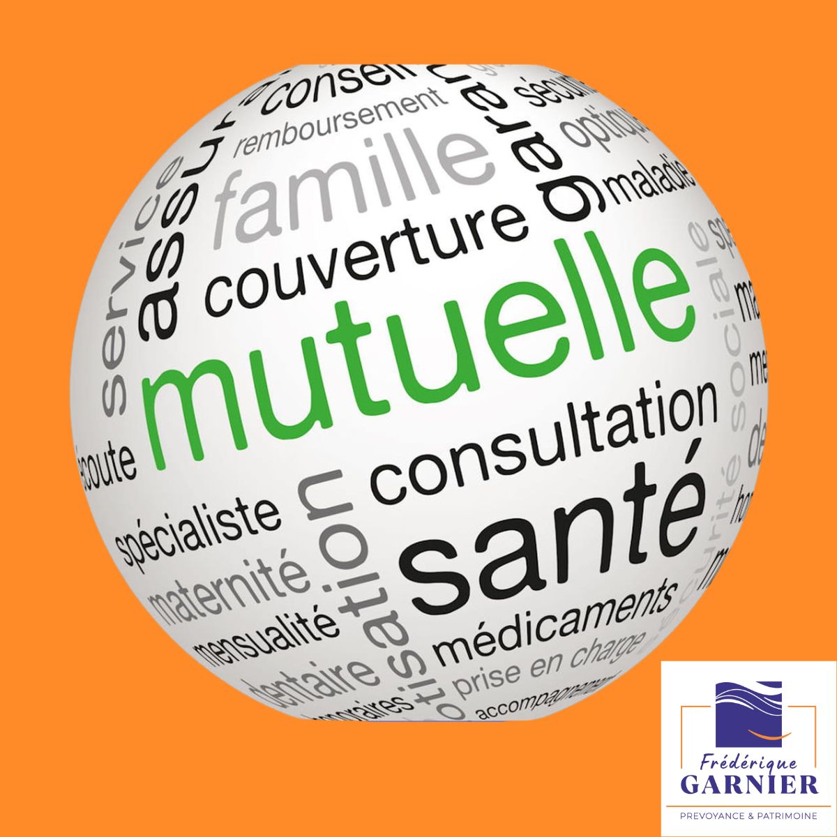 Sphère de mots autour de la mutuelle santé : couverture, consultation, remboursement