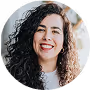 Woman with curly hair