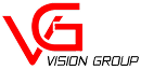 VGS logo with stylized red and black letters V and G above the text VISION GROUP.