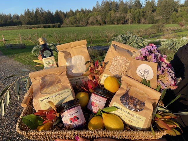 Shone Farm CSA share option with weekly organic vegetables