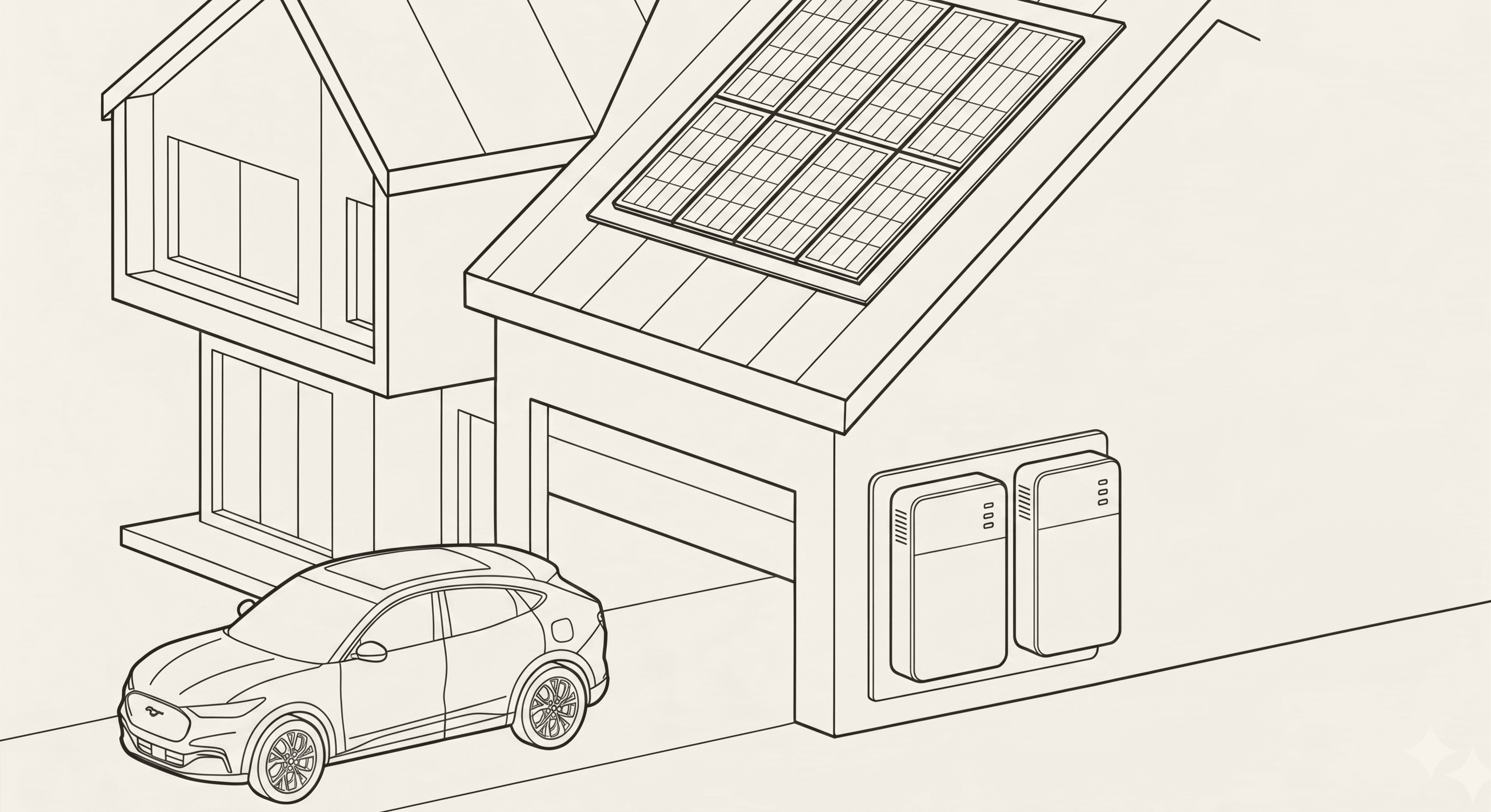 A home battery storing solar power for use after dark