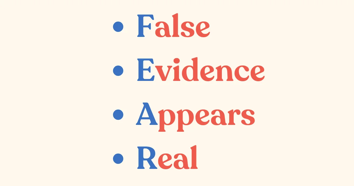 False Evidence Appears Real Toni Kent