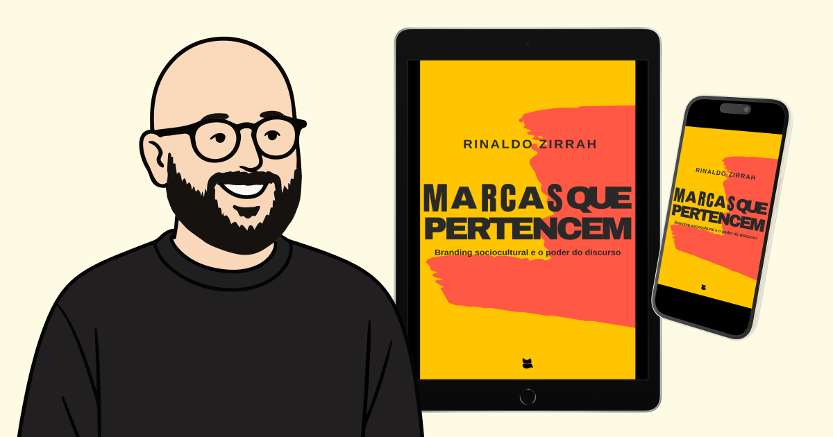 Capa do livro Marcas que Pertencem, de Rinaldo Zirrah — branding sociocultural e o poder do discurso.