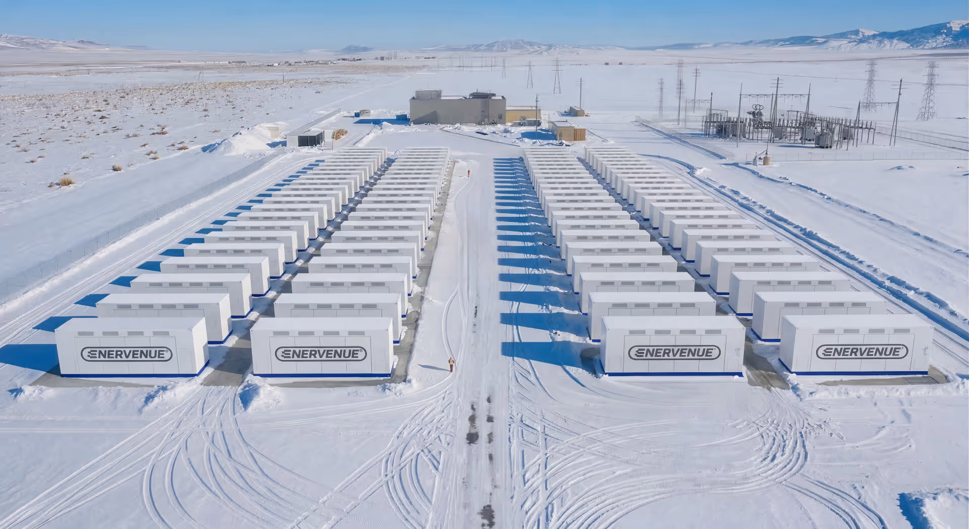 EnerVenue storage installation in the field, used in the integration section