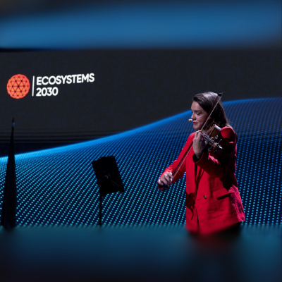 Ecosystems 2030's on stage performance of world renowned violist, Jennifer Stumm