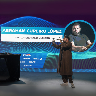 Peformance of ancient musical instruments by Abraham Cupeiro at the Opening Ceremony of Ecosystems 2030