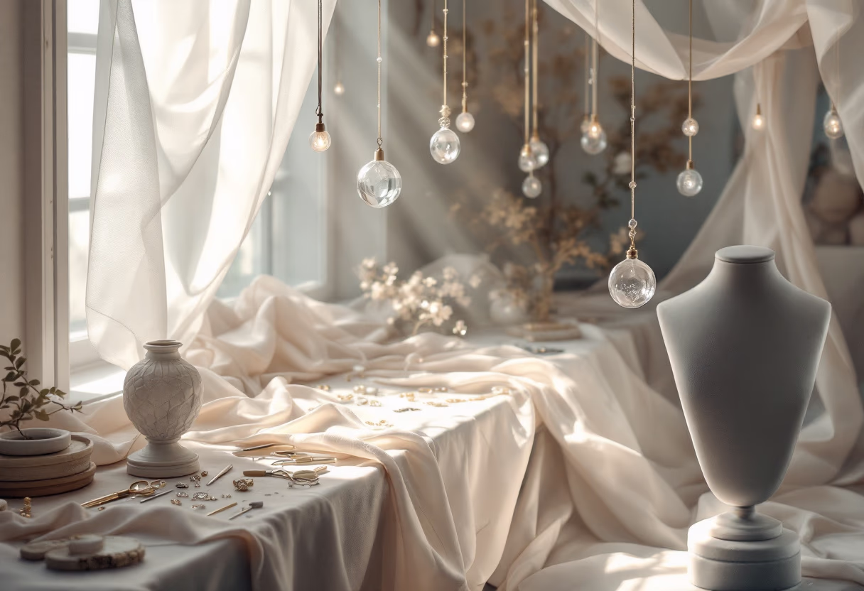 background image: [jewelry workshop]