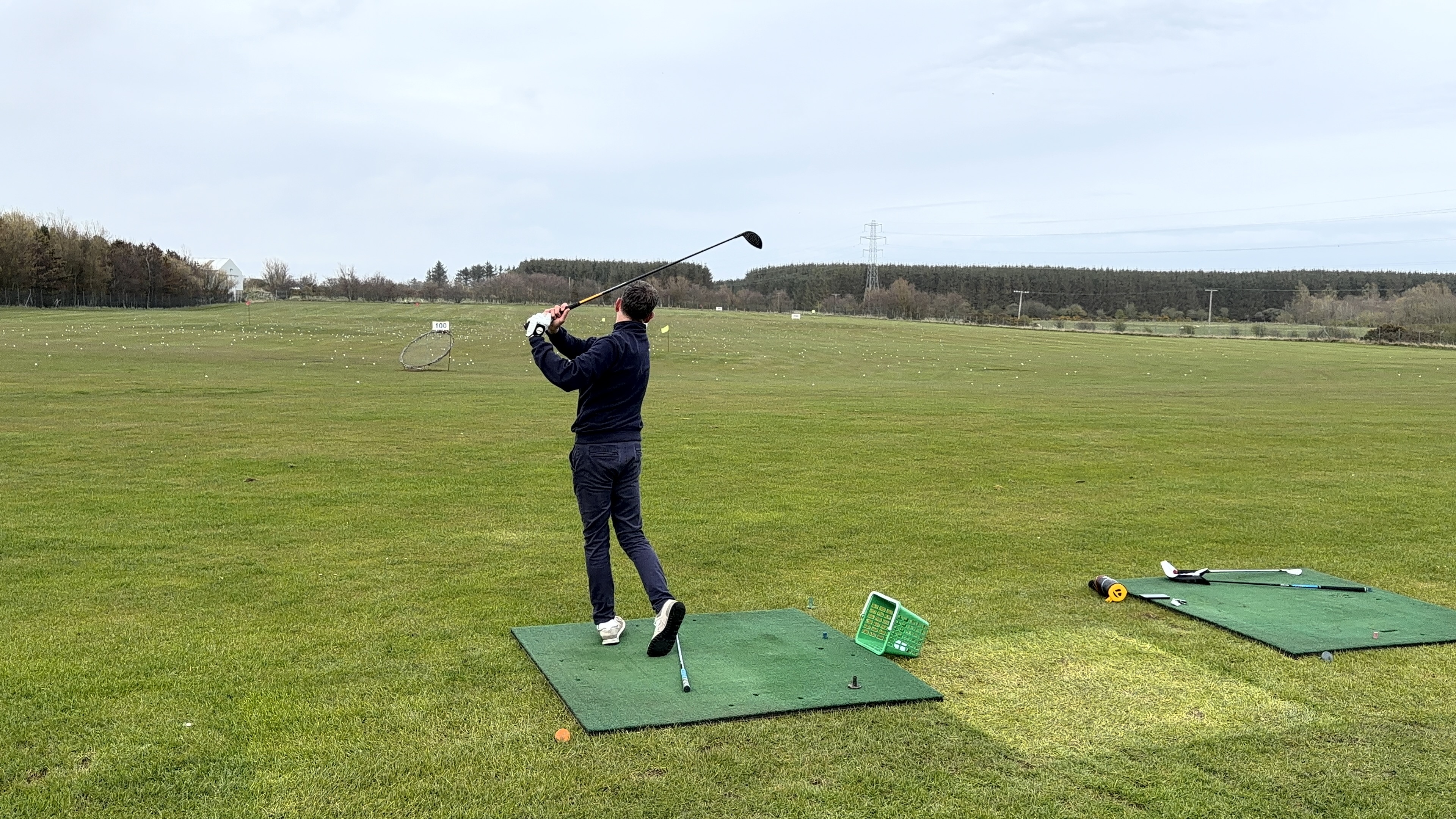 Grass practice areas at Berryhill Driving Range Peterhead Aberdeenshire