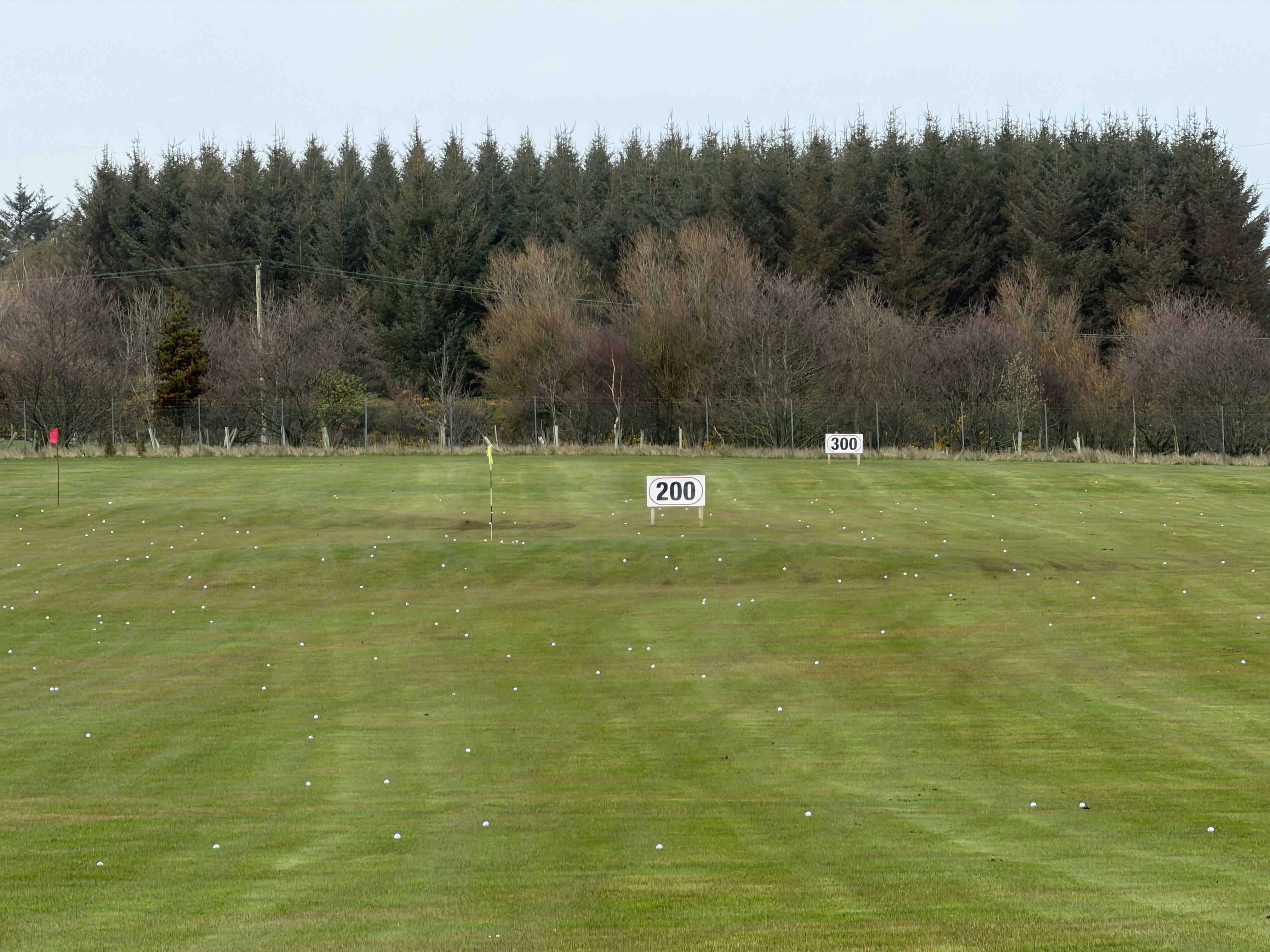 Floodlit covered bays at Berryhill Driving Range