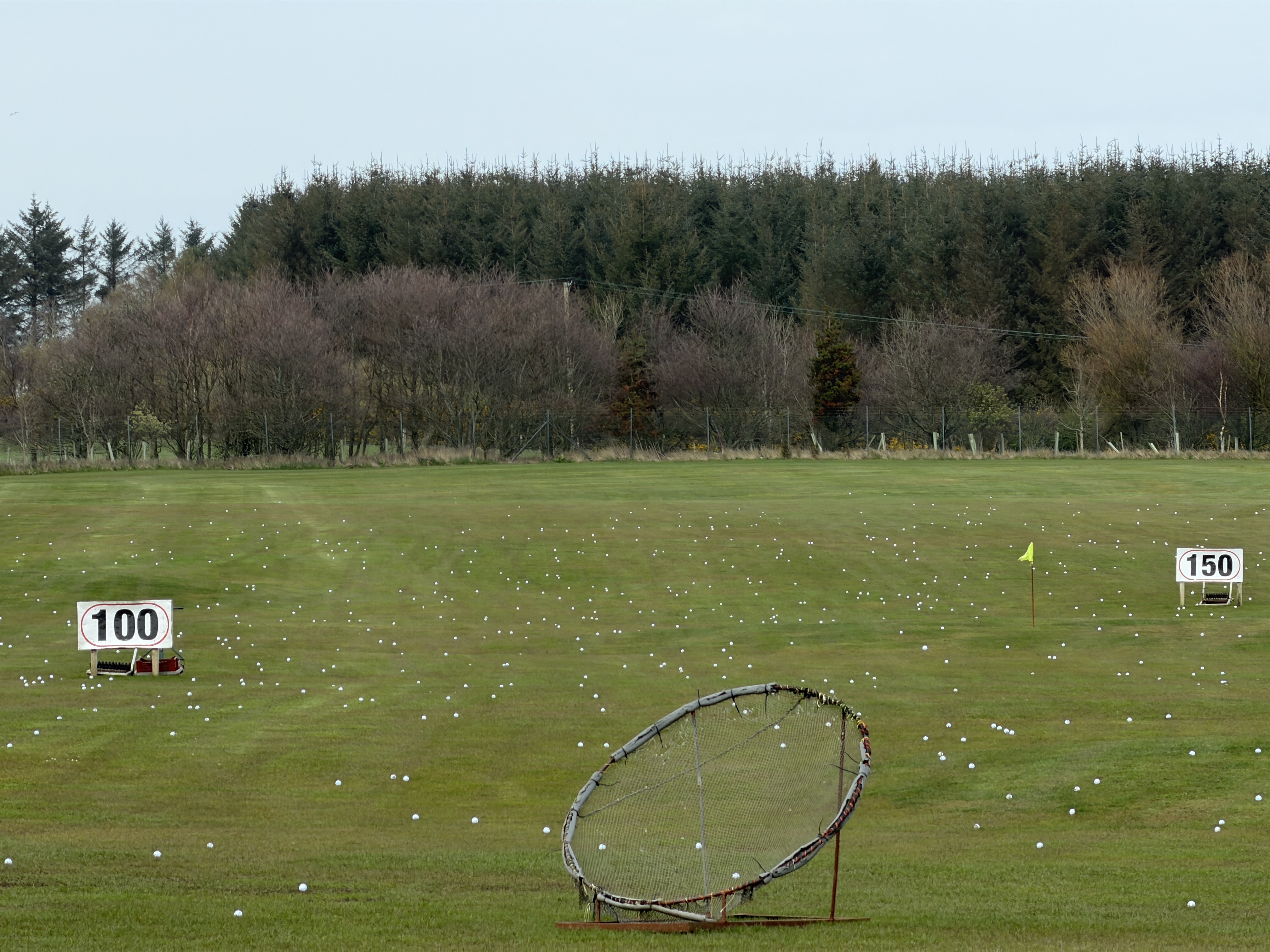 Practice bays at Berryhill Driving Range Peterhead Scotland