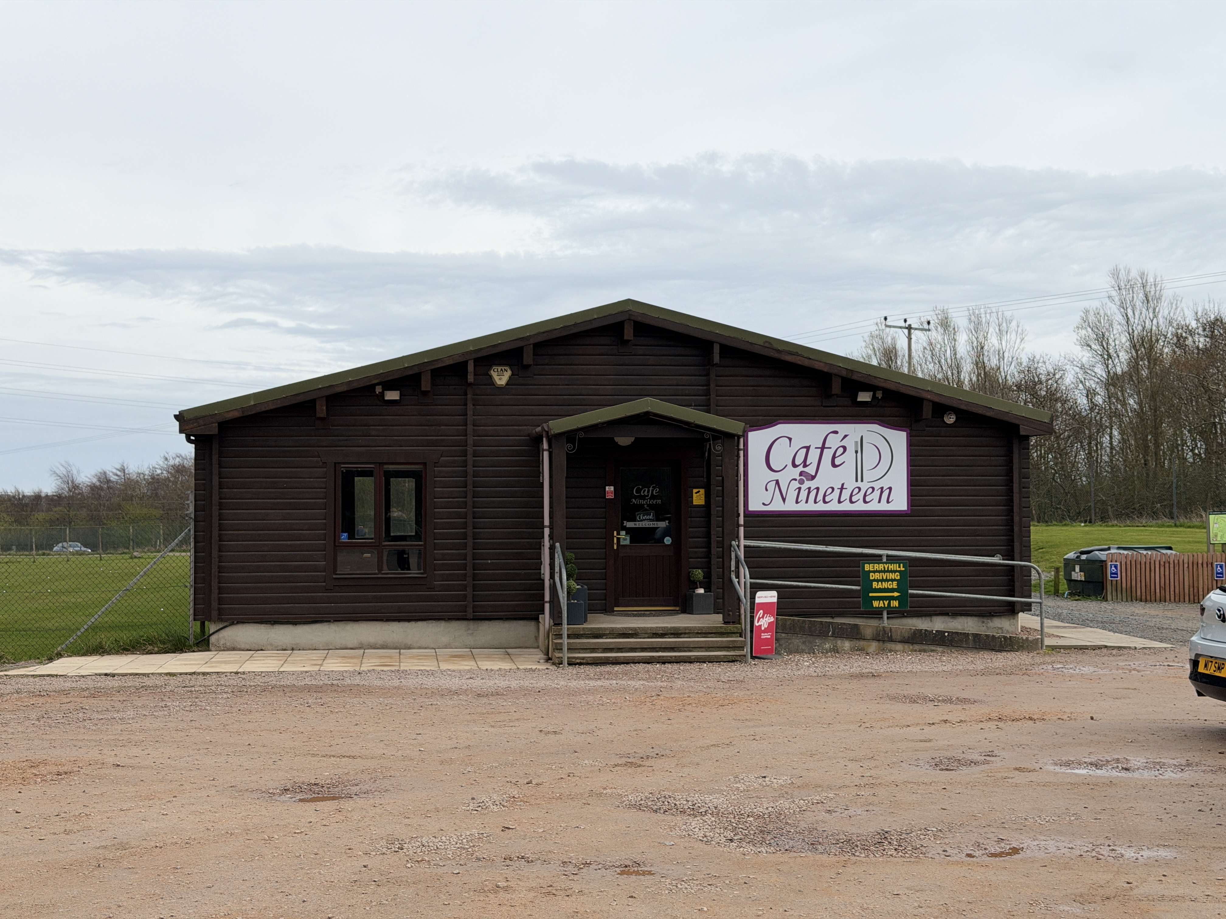 On-site café at Berryhill Driving Range Peterhead Scotland