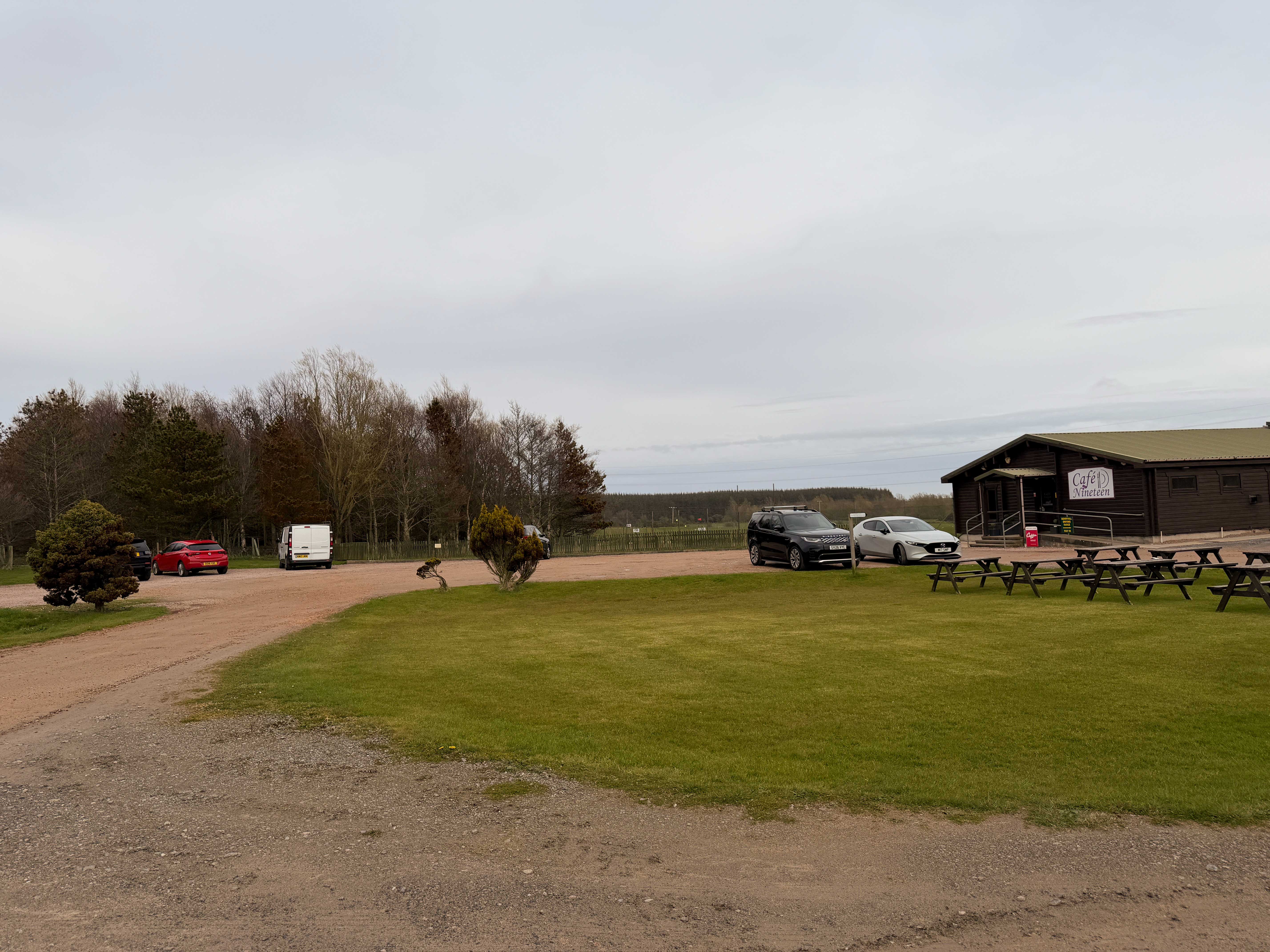 Comfortable café seating area at Berryhill Golf Range Peterhead