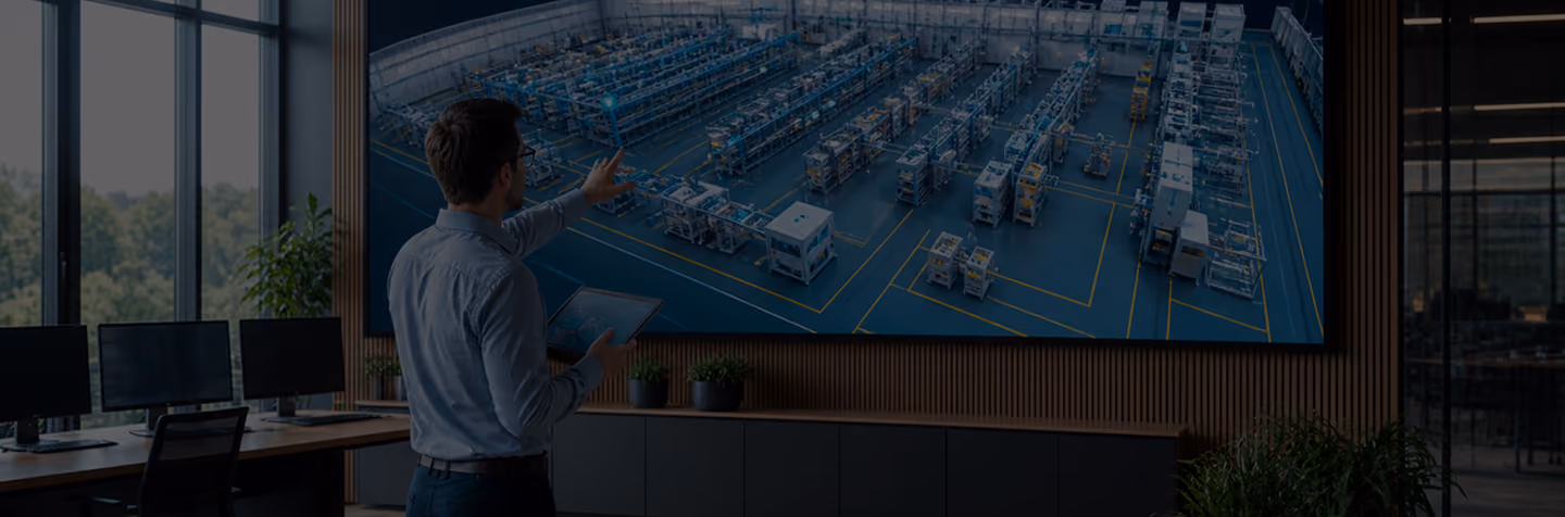 Baner rozwiązania Cyfrowy bliźniak – Digital Supply Chain, Syntavio