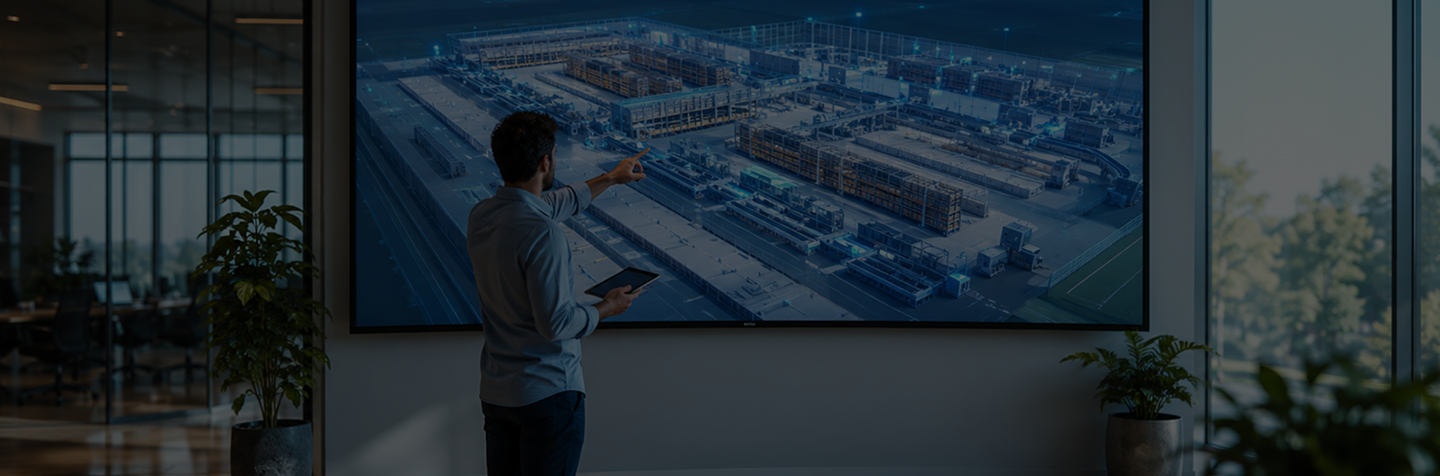 SAP Digital Manufacturing service banner - connecting the shop floor with the top floor and digitalizing production operations