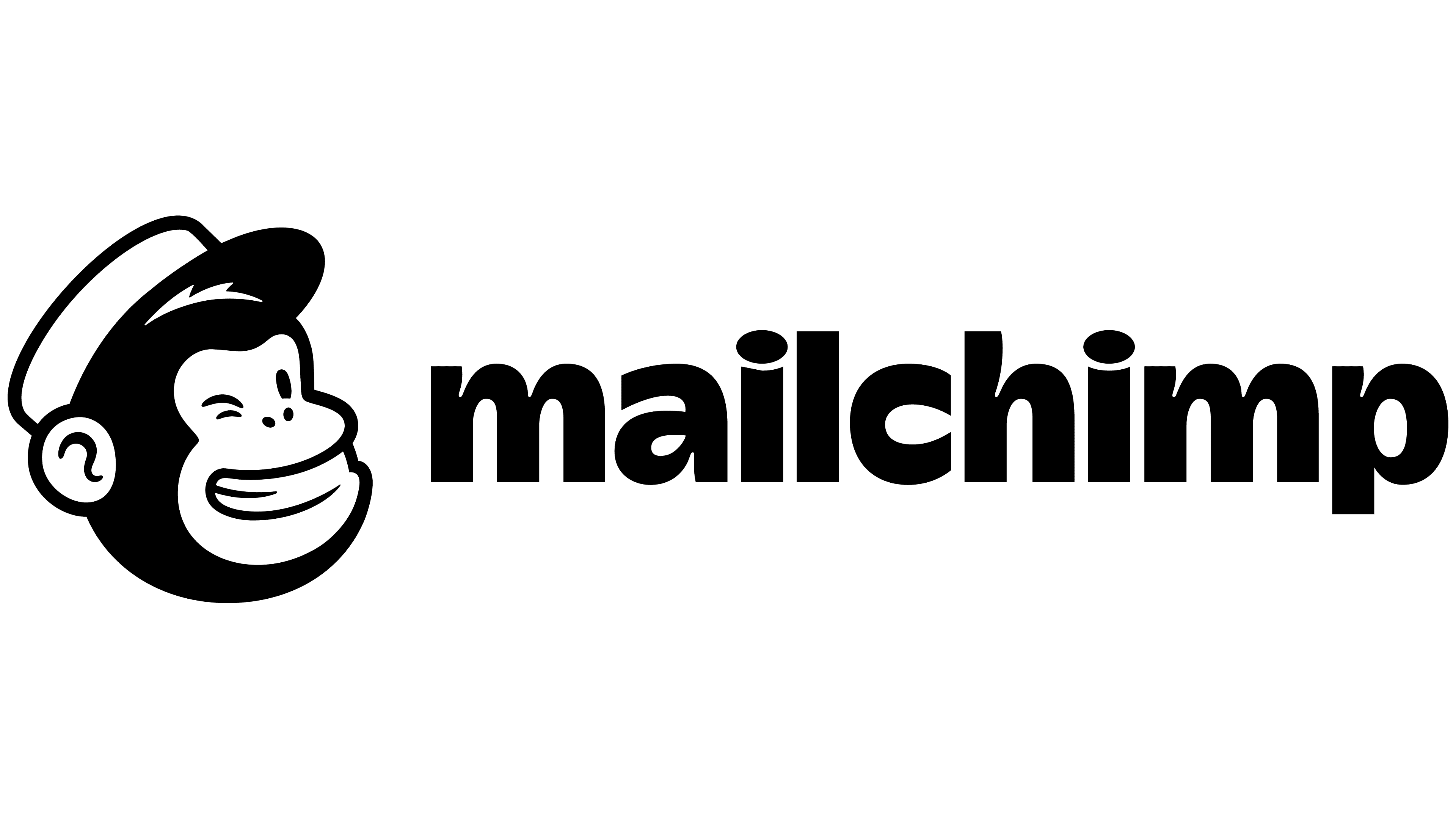 Mailchimp wordmark logo in bold lowercase black letters on white background.