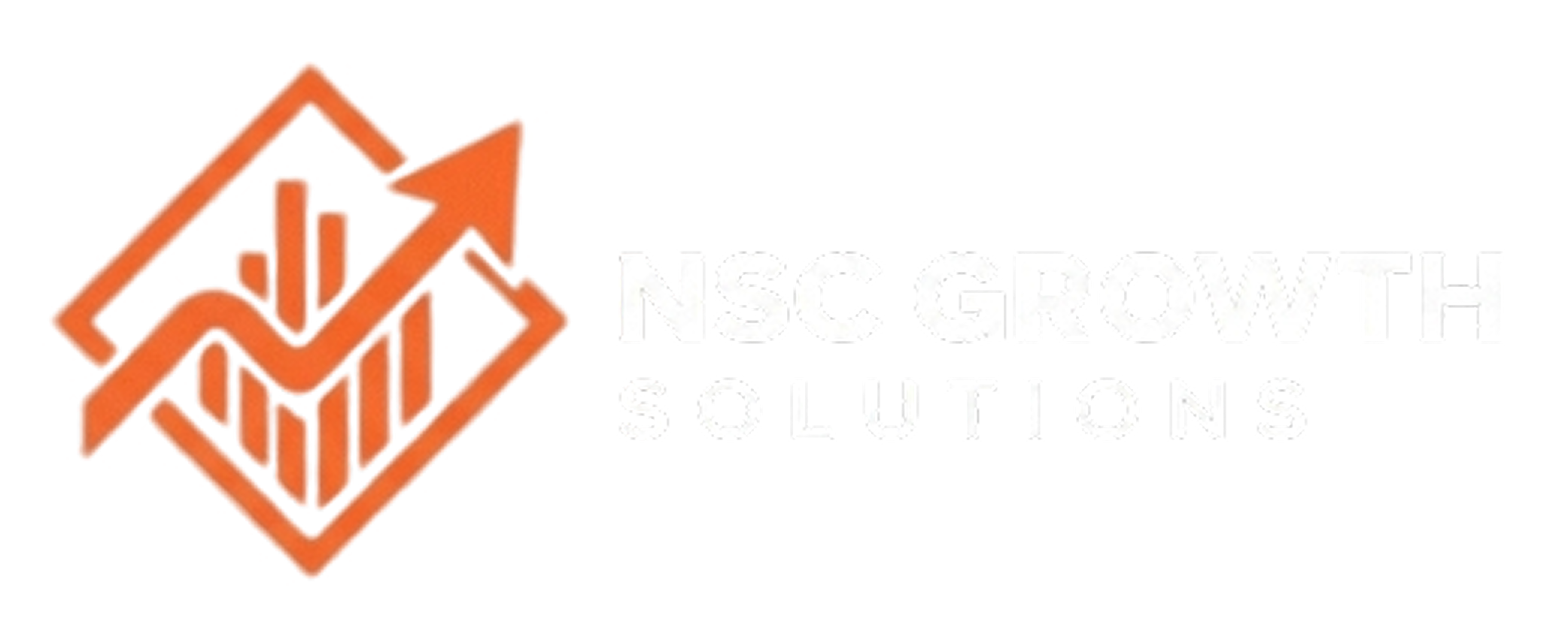 NSC Growth Solutions logo with stylized orange upward arrow and bar graph inside diamond shape